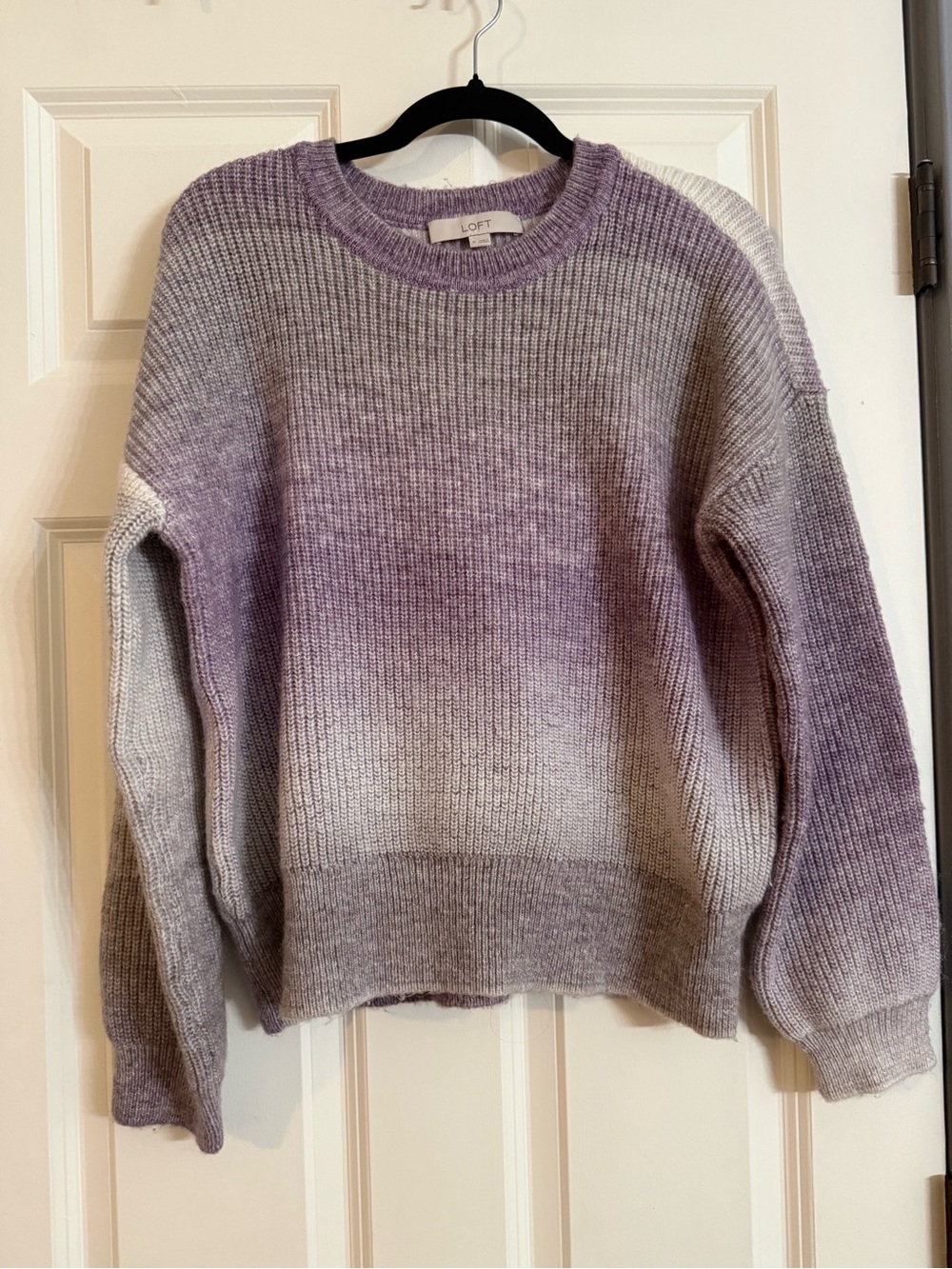 LOFT Lavender Ombre Scoopneck Sweater